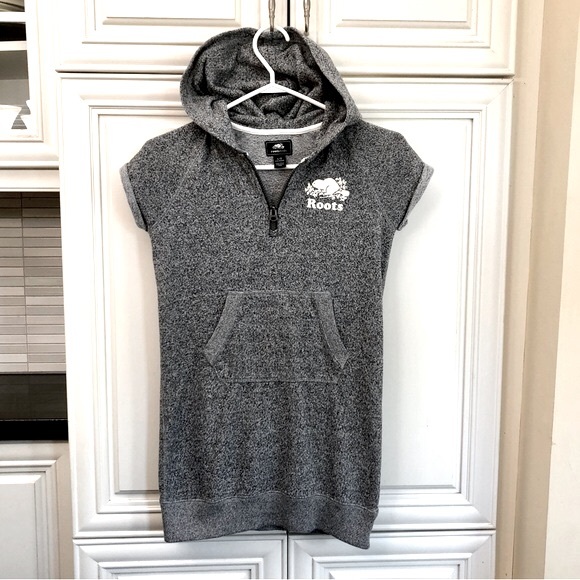 Roots salt and pepper hooded sweatshirt dress - Picture 1 of 12
